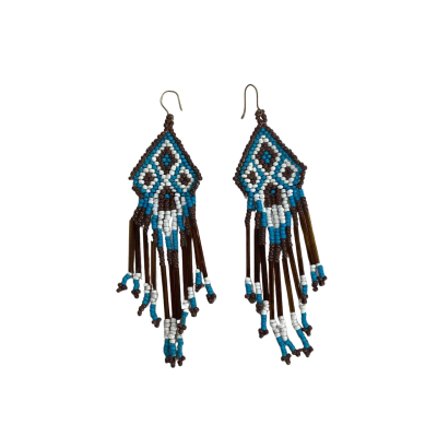Handcrafted Beaded Fringe Earrings - Boho Artisan Style