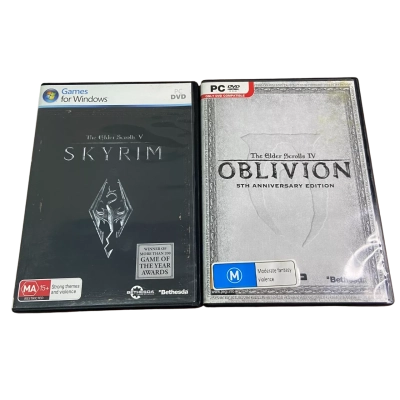 PC: The Elder Scrolls 4 & 5 Bundle Games - Preowned - Untested