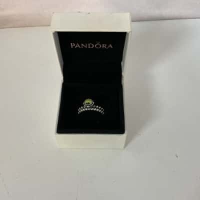 Stamped 925 Ale Peridot Ring Set