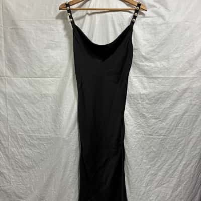 Bardot, Womens, Size 10, black dress with pearl-like beads on straps
