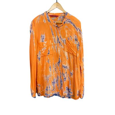 Tigerlily Orange and Blue tie dye shirt Women's size 12