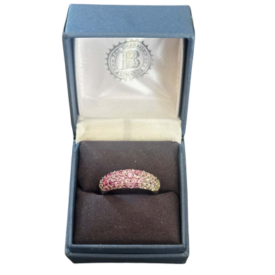  The Bradford Exchange Womens Ring Shades of Pink  / Silver 925 