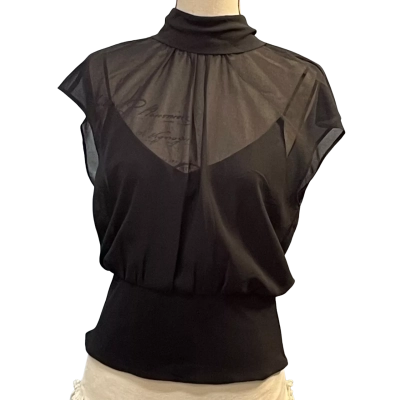 Forever New Womens Size M Short Sleeve Top Black