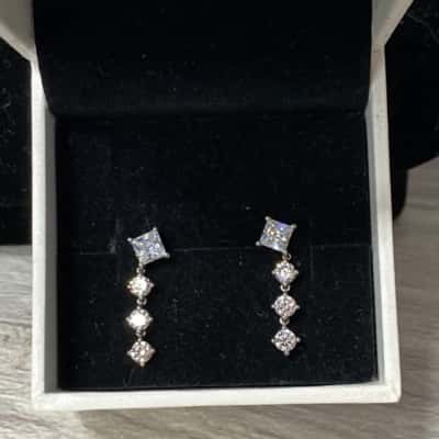 Sterling silver drop earrings 