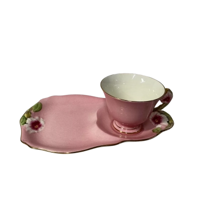 Vintage Royal Winton Grimwades "Petunia" Pink Floral Pattern Porcelain Tennis Plate Set