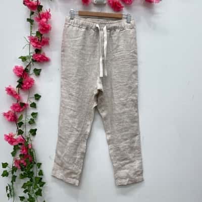 Assembly Label Womens Size 6 Ankle Length Pants Beige 