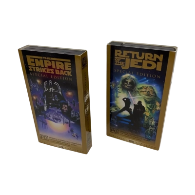 Video Tapes Star Wars Return Of The Jedi, The Empire Strikes Back, Special Editions