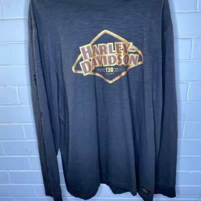 Harley Davidson Mens Grey Long Sleeve TShirt 