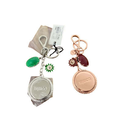 Mimco Rose Gold Stardust Keyring and Sliver Stardust Keyring