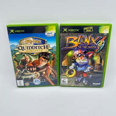 XBOX Harry Potter Quidditch World Cup & Blinx The Time Sweeper Games w/Manuals