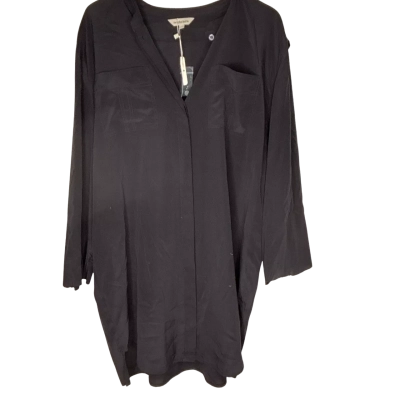 Veronika Maine Womens  Size 14 Long Sleeve Shirt Black  