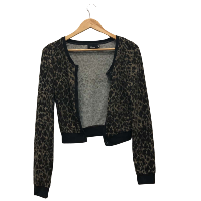 Revival Womens  Size 8 Cardigan Animal print 