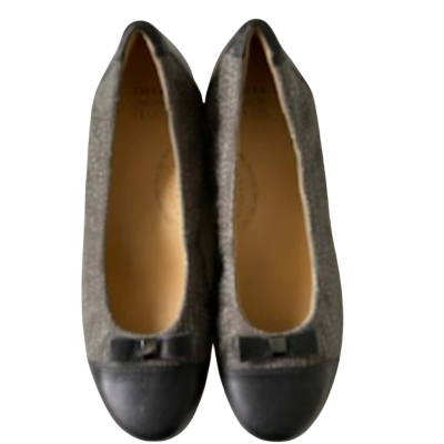 Ziera Women's Black/ Grey Flats Size 43 Wide Fit