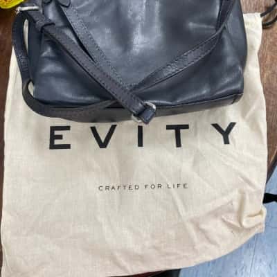 Evity Womens Black Handbag with shoulder straps
