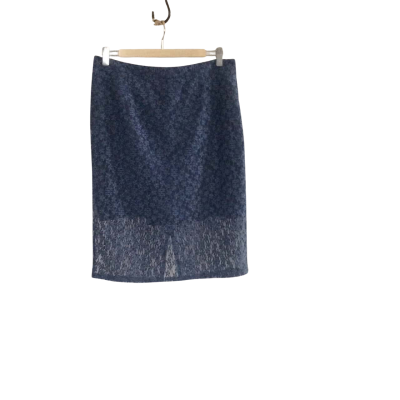 Jigsaw Women's Size 12 A-Line Skirt Navy Blue 