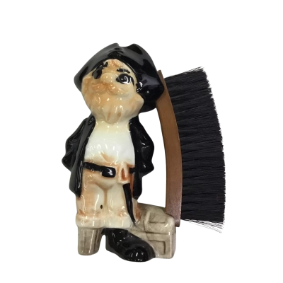 Vintage Ceramic Pirate Figurine With Brush - Made In Japan Circa 1950s