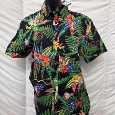 Dangerfield Mens  Size M Short Sleeve T-shirt Black  / Floral 