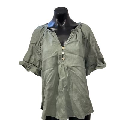 Just Jeans Womens  Size 10 Blouse Green 