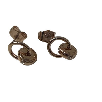 Mimco Womens Earrings Rose Gold with small diamanté 