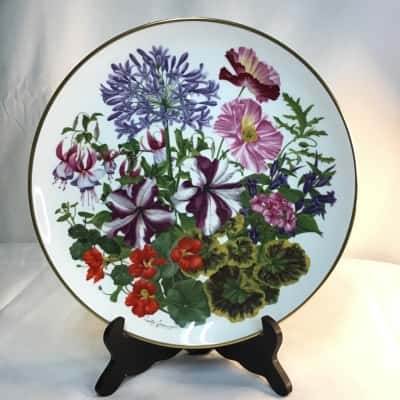 Franklin Porcelain Flowers of the Year August