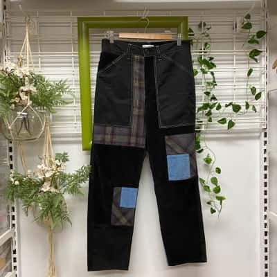 JW Anderson Mens  Vintage Inspired Patch Pants Black / Multicoloured Size 36 