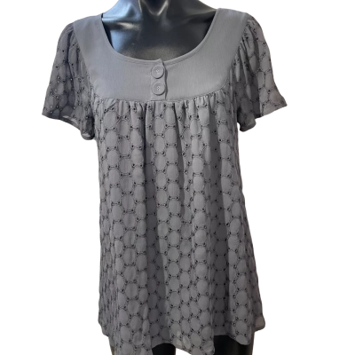 Just Jeans Womens  Size 12 Blouse Grey 