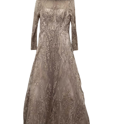 Stunning Womens Long Sleeve Ball Gown  