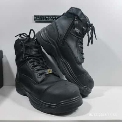 Mens Magnum Size 8US Steel Cap High Top Boots Black 