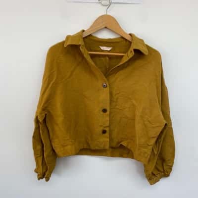 Gorman Mustard Loose Fit Long Sleeve SHirt Size 12