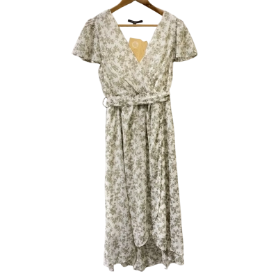 Liz Jordan Womens  Size 12 Floral Dress Beige / White 