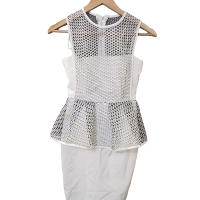 Mossman Womens Size 6 Babydoll Dress / Mini Dress Black  / White 