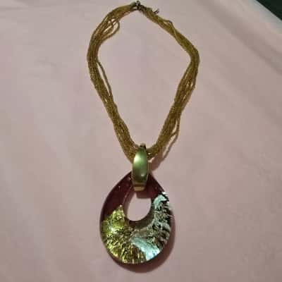  Womens Handcrafted Itslian Mirano Glass pendant
