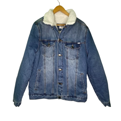 NXP Mens  Size L Denim Jacket Blue / White 