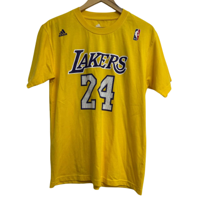 Adidas Mens Size M Yellow Lakers Kobe Bryant T-Shirt 