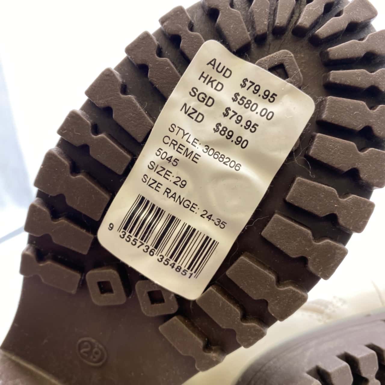 Very Cute Seed Heritage Kids Creme Ankle Boots RRP $79.95(s)