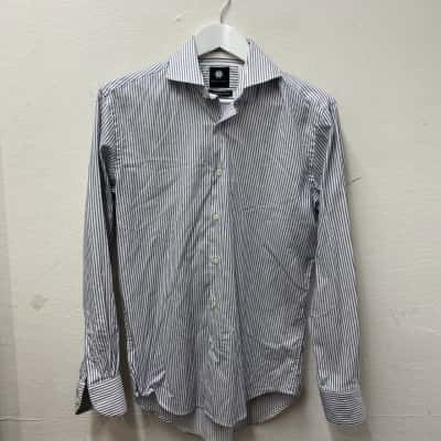 Peter Jackson Men's Size 39 Business/Long Sleeve Shirt Blue / Striped / White 