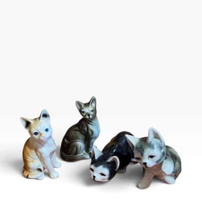 Vintage porcelain cats