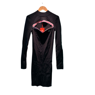 Diesel Womens  Size L Long Sleeve Dress Black  / Red / White 