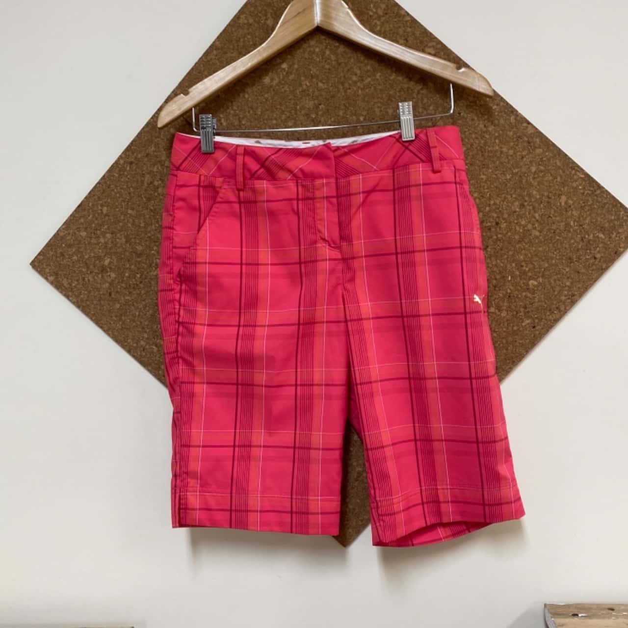 pink golf shorts