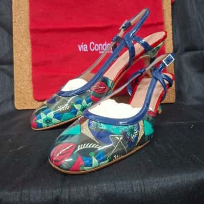  Womens  Size 39 Heels Blue / Multicoloured 