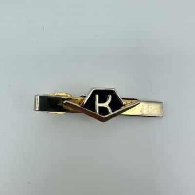 Shields Golden Tone Letter K Tie Clip.