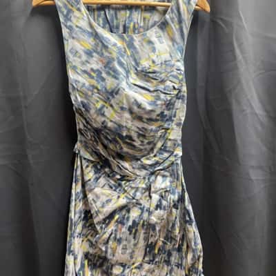 Morrison Womens Size S Blue/Yellow/Grey Dress