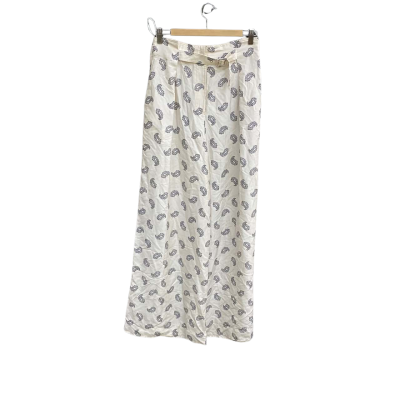 Zimmermann Womens  Size 2 Wide Leg Pants Navy Blue / Pearl 