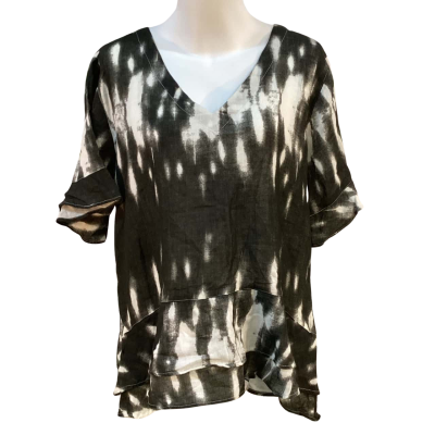 Imagine Fashion Italy Womens Size M / L Top Black / White 