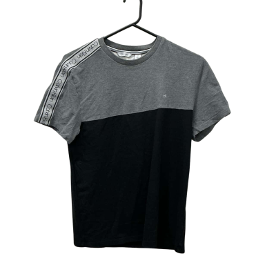 Calvin Klein Mens   Short Sleeve T-shirt Black  / Grey Size M