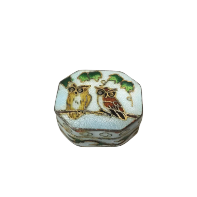 Miniature Owl  Trinket Box Approx 3 x 2.5cm