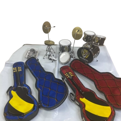 Richmond tigers miniature guitars and drum kit