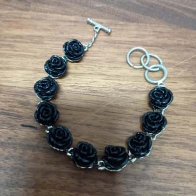 Black Rose Bracelet