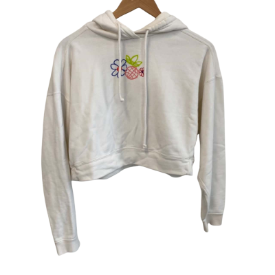 Adidas Womens  Size 10 Cropped Jumper / Hoodie White 