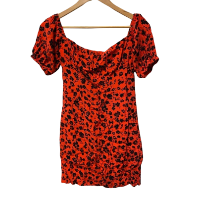 BNWT Kookai Size 38 Mini Dress Black  / Red 